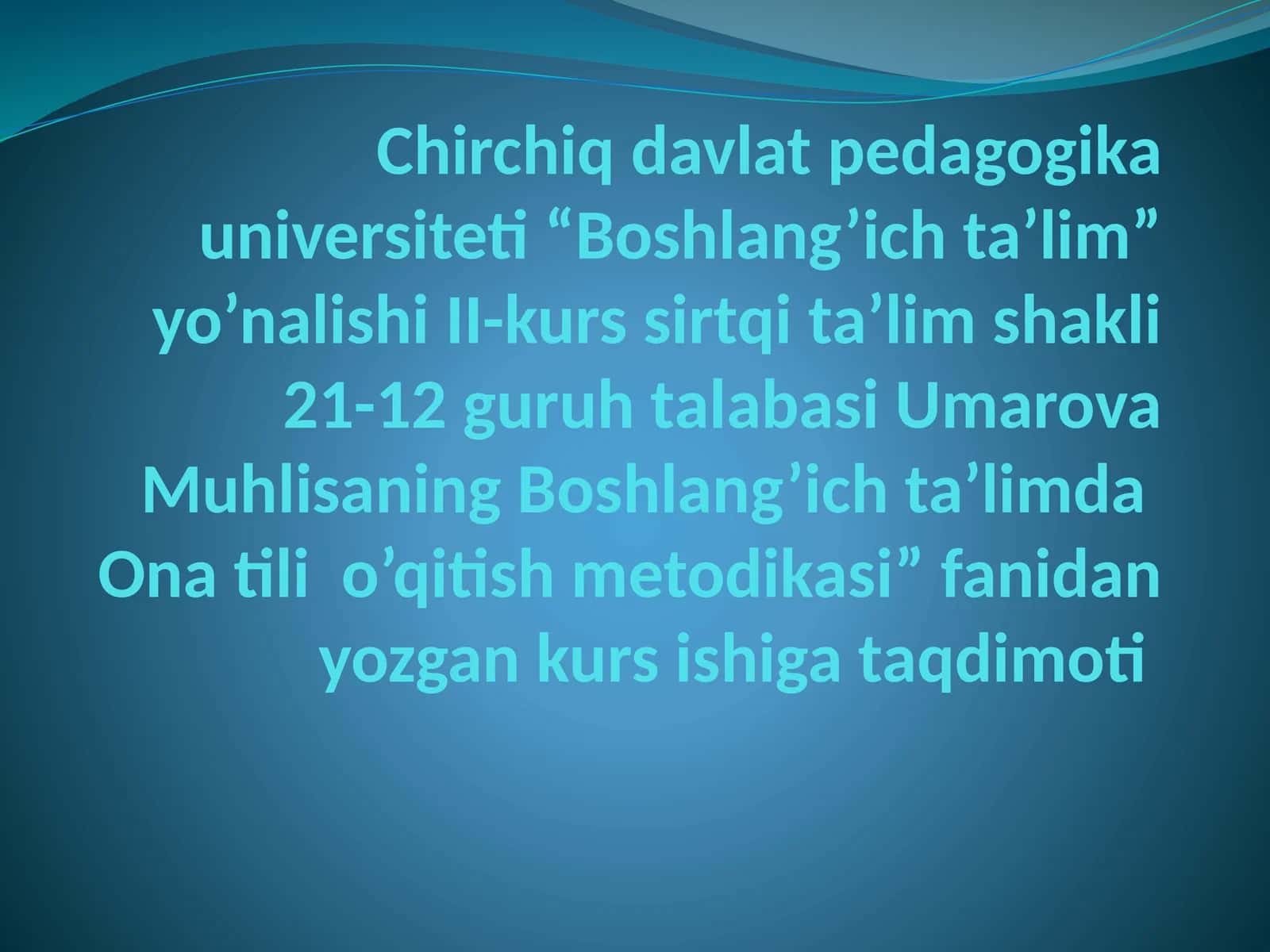 O’qishdarslaridahikoyao’tishuslubiyoti(3-sinf)