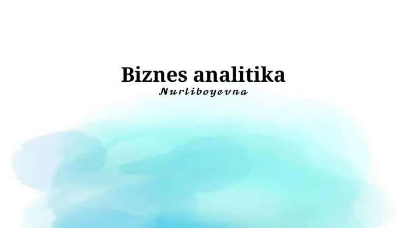 Biznes analitika