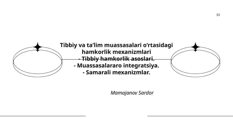Tibbiy va ta’lim muassasalari o‘rtasidagi hamkorlik mexanizmlari