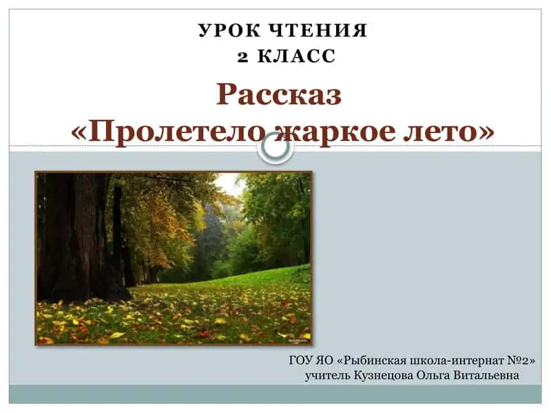 Урок чтения