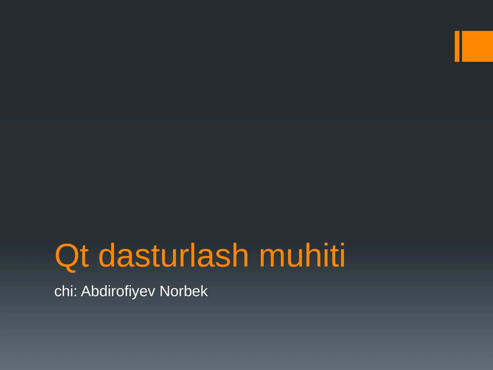 Qt dasturlash muhiti