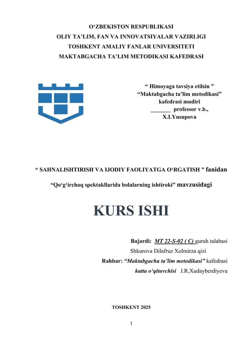 Qoʻgʻirchoq spektakllarida bolalarning ishtiroki