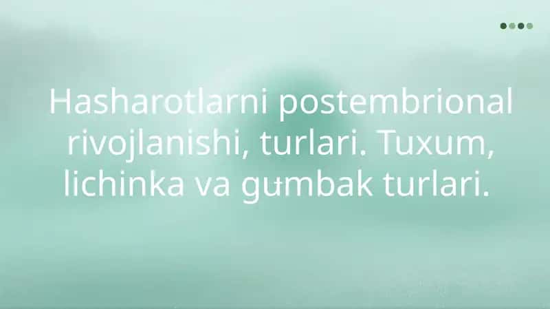 Postembrional rivojlanish