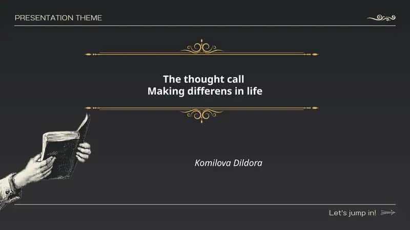 The Thought Call: Awakening to Making Differens in Life