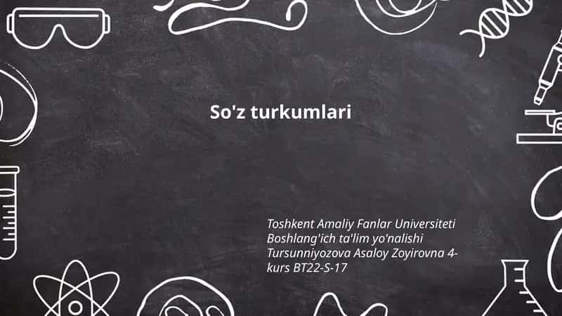 So'z turkumlari