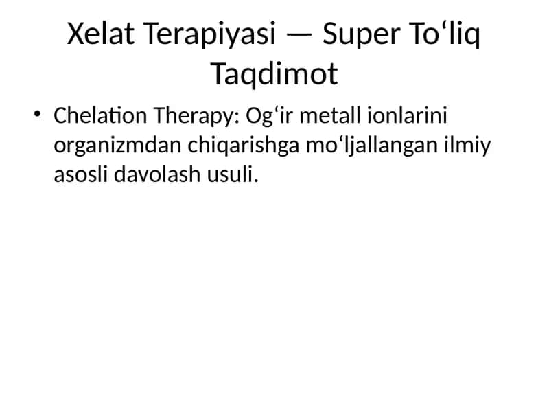 Xelat Terapiyasi