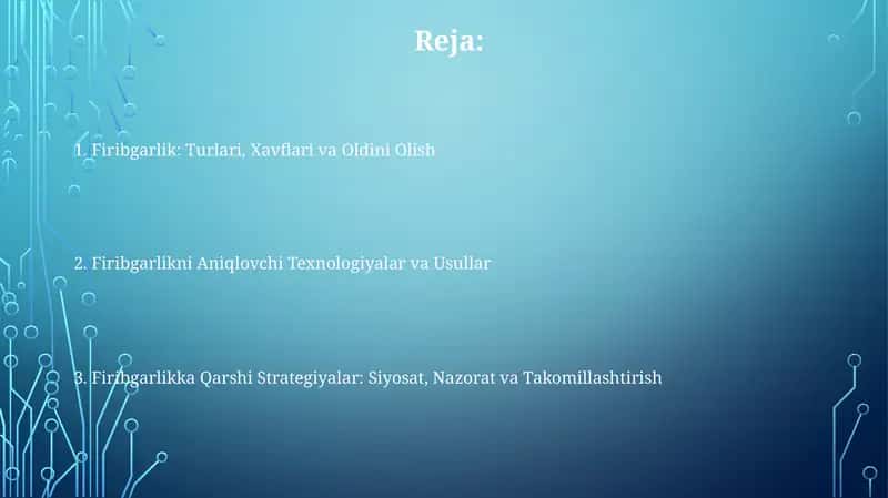 Firibgarlikni Aniqlash va Oldini Olish Strategiyalari