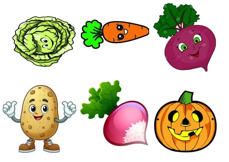 A cartoon of a radish