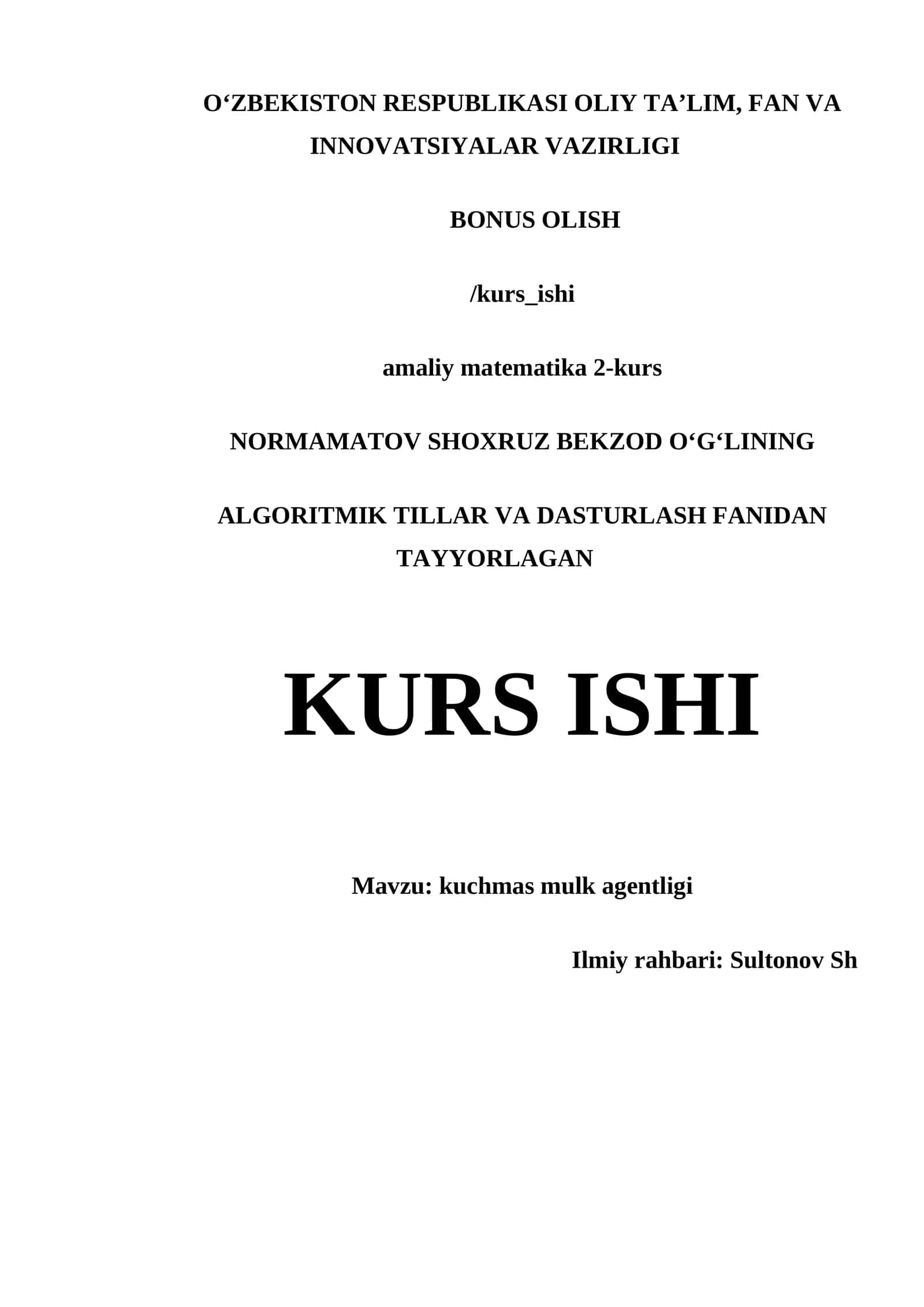 Kuchmas Mulk Agentligi