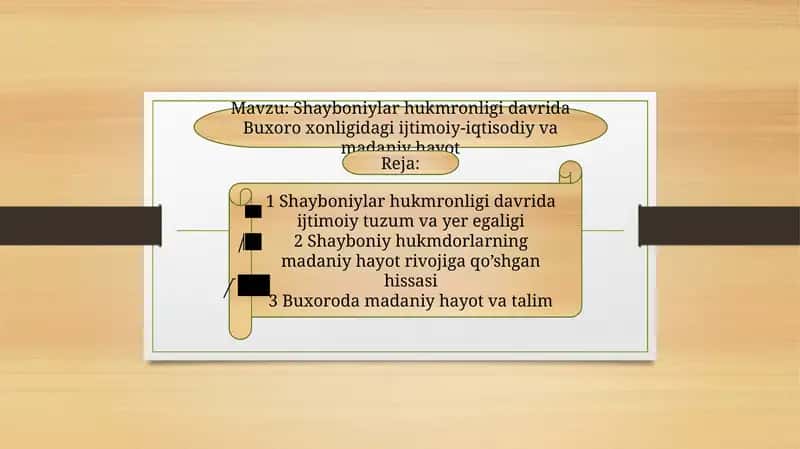 Shayboniylar hukmronligi davrida Buxoro xonligidagi ijtimoiy-iqtisodiy va madaniy hayot