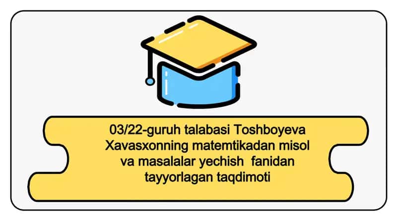 Ko’phadlarni ko‘paytuvchilarga ajratish. Tenglamalar tasnifi. Birinchi va ikkinchi darajali tenglamalar. Qaytma va yuqori darajali tenglamalar.