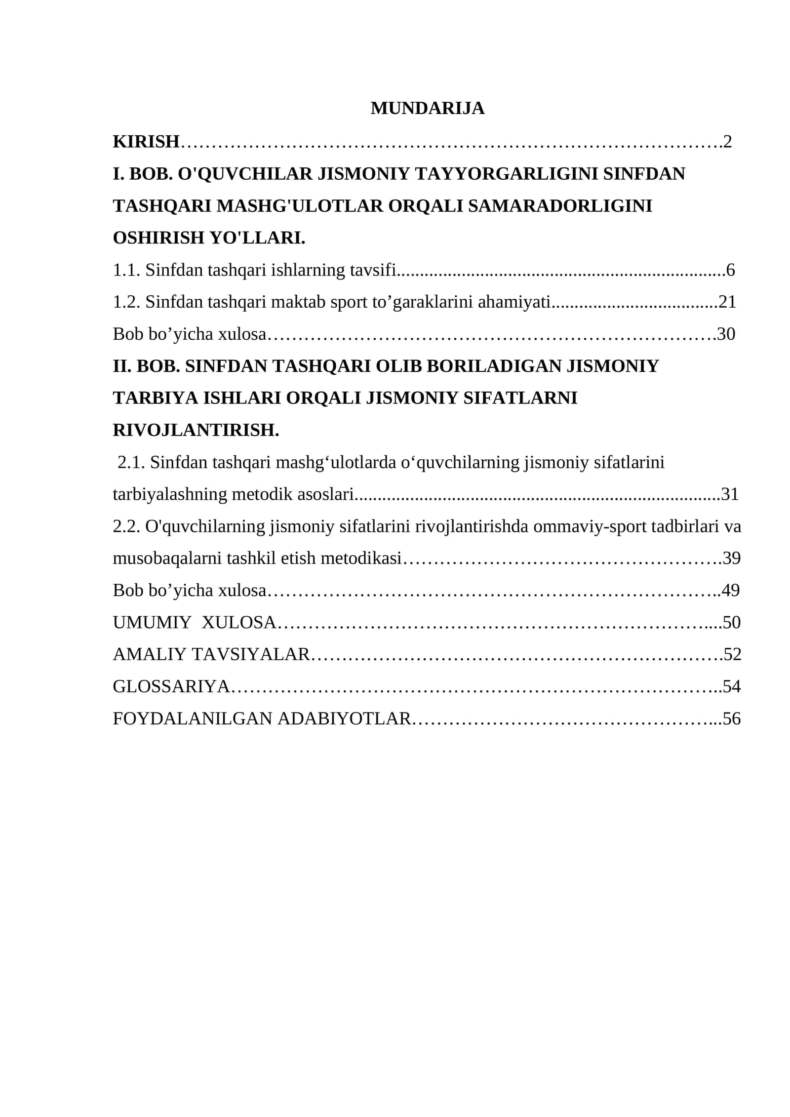Sinfdan tashqari mashgʻulotlar orqali yuqori sinf oʻquvchilarining jismoniy sifatlarini rivojlantirish