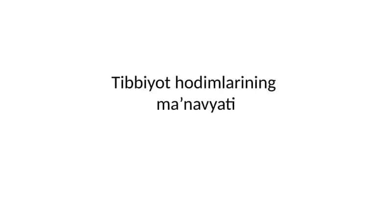 SHIFOKORNING BEMOR BILAN MULOQOT SAN'ATI