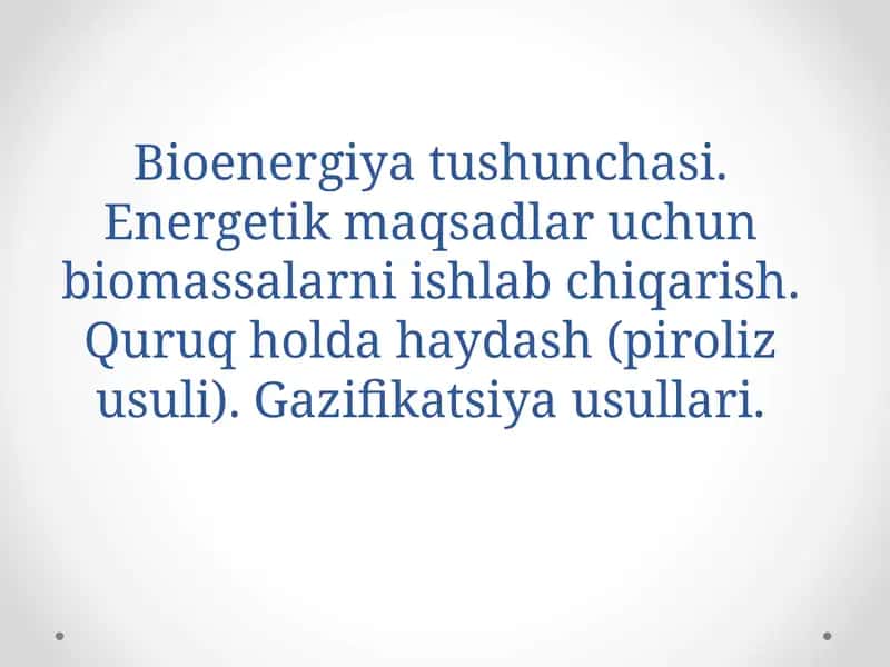 Biomassa energiyasi