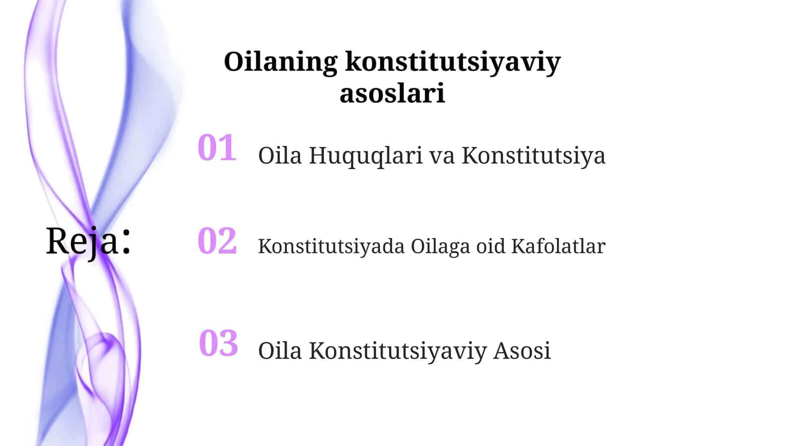 Oilaning konstitutsiyaviy asoslari