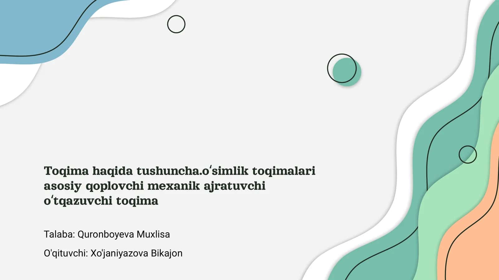 To'qima haqida tushuncha