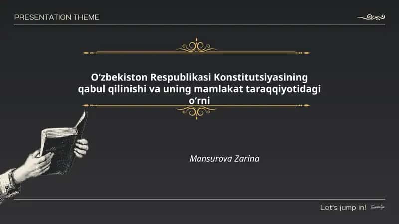 Oʻzbekiston Konstitutsiyasining qabul qilinishi va uning mamlakat taraqqiyotidagi oʻrni