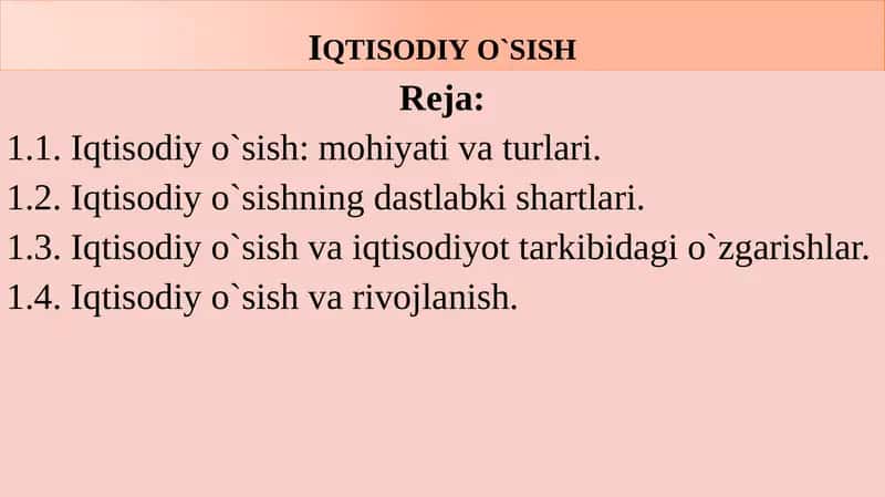 Iqtisodiy o`sish