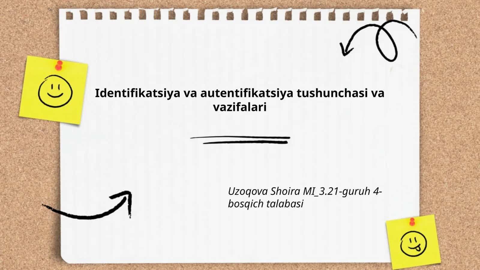 Identifikatsiya va autentifikatsiya tushunchasi va vazifalari
