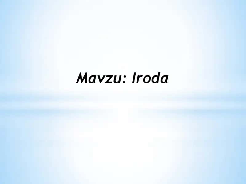Iroda