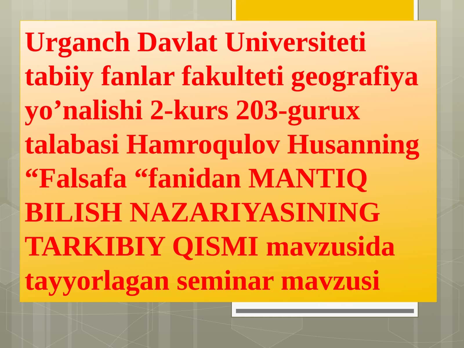 MANTIQ BILISH NAZARIYASI