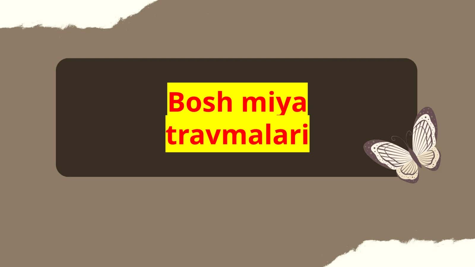 Bosh miya travmalari