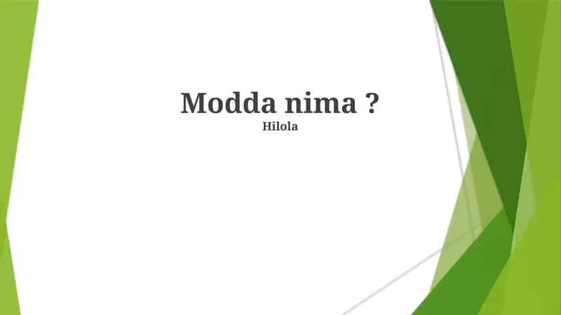 Modda nima?