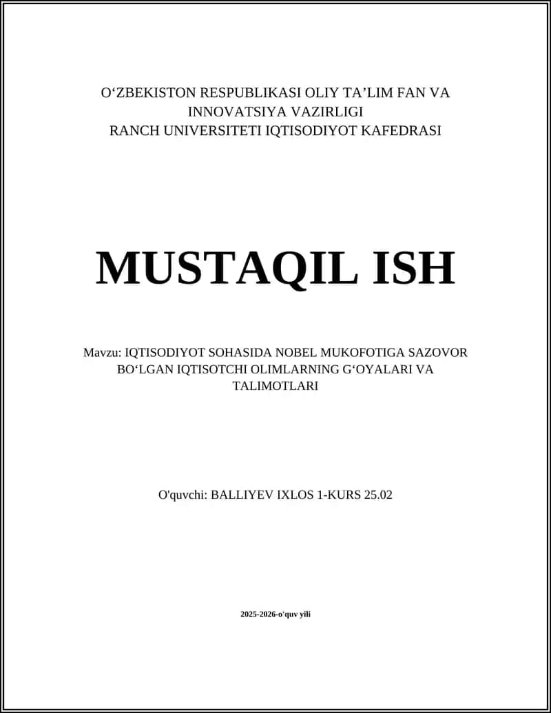 Monetarizm va Milton Friedmanning pul nazariyasi