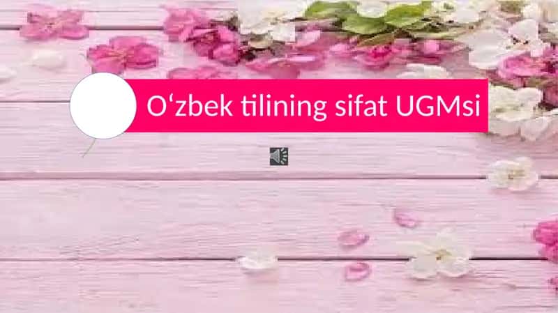 Sifat so'z turkumi