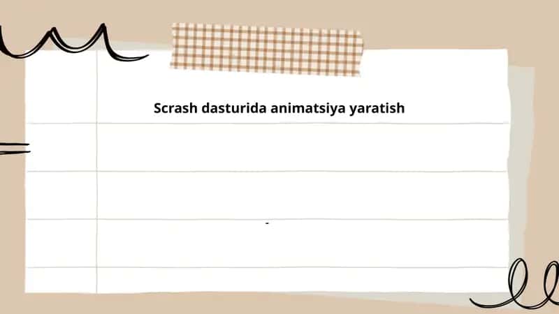 Scratch dasturida animatsiya yaratish