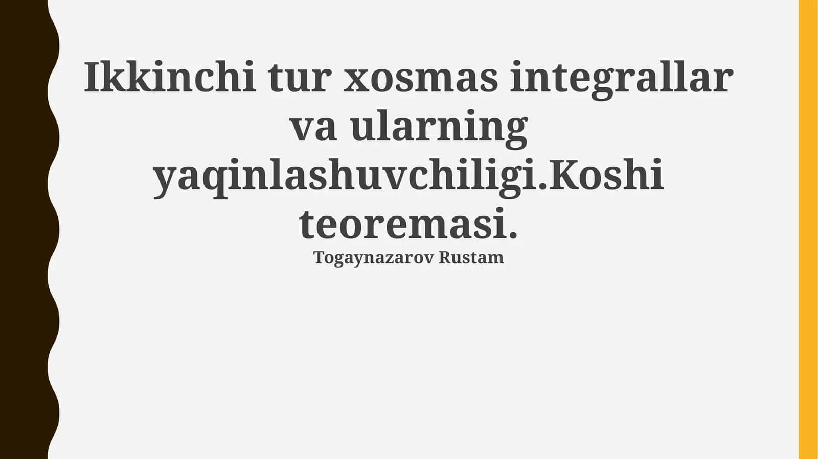 Koshi teoremasi