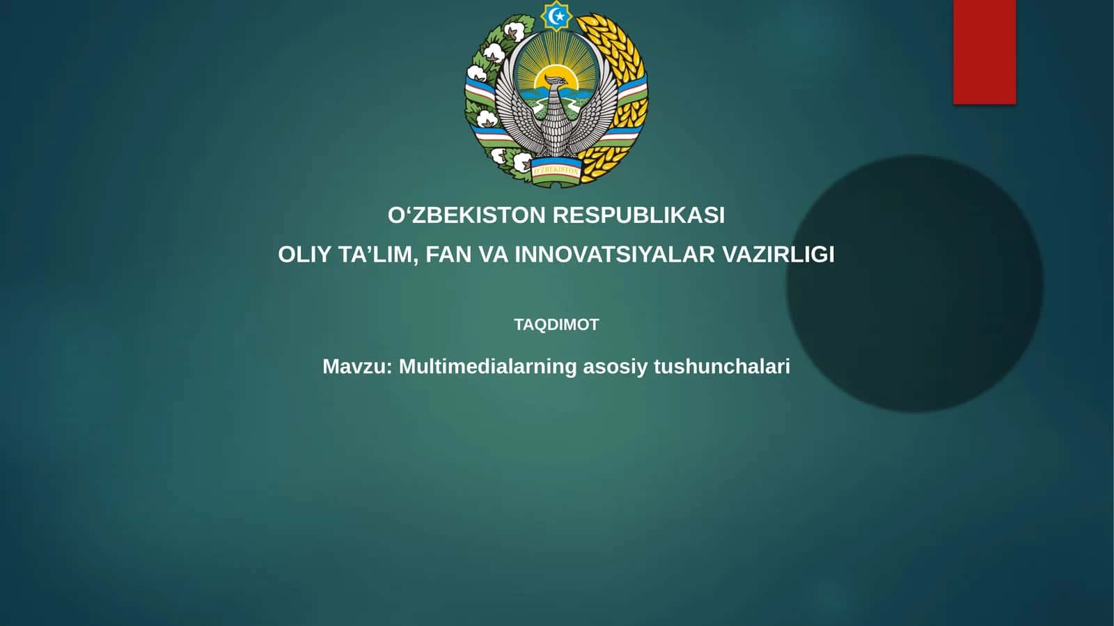 Multimedia tushunchasi