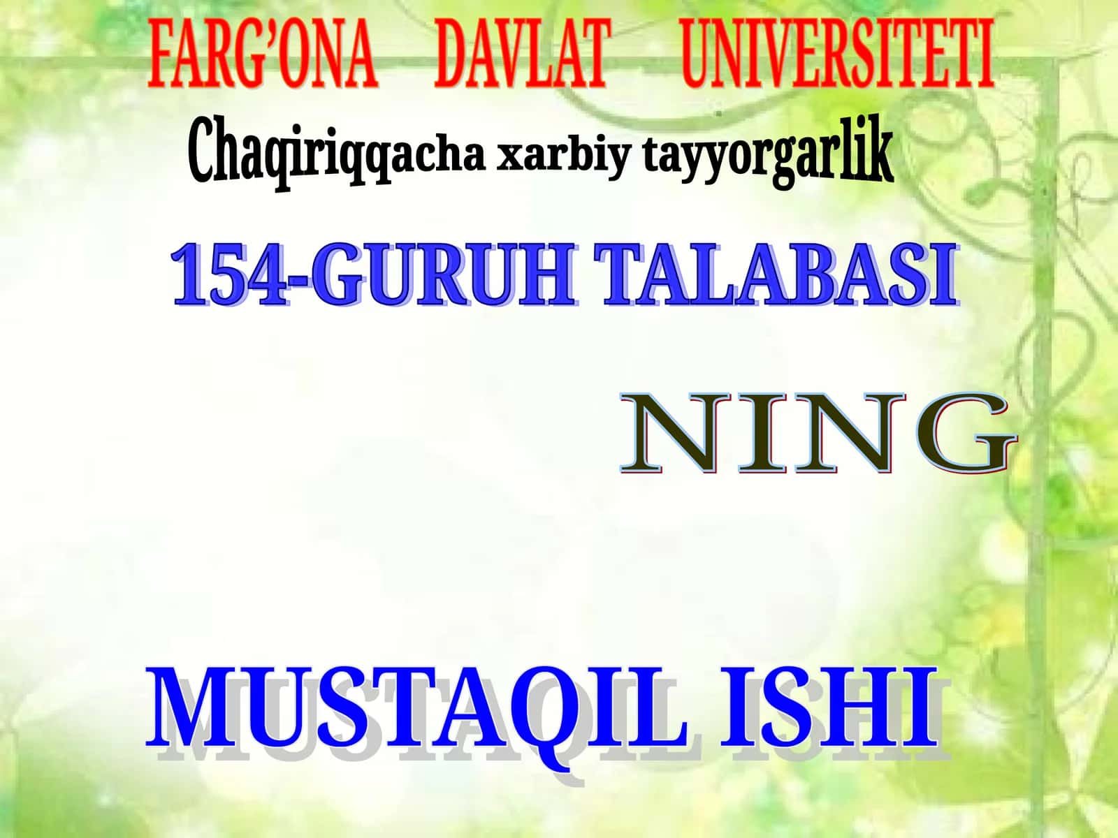 Abdulla Avloniyning <<Turkiy Guliston Yoxud Axloq>> asarida tarbiyaviy ahamiyati
