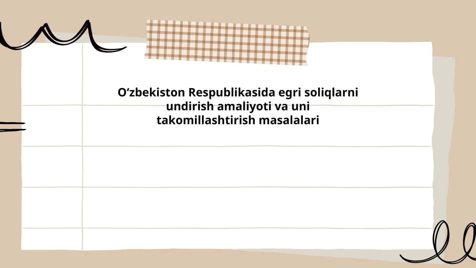 Egri soliqlarni undirish amaliyoti va unitakomillashtirish masalalari