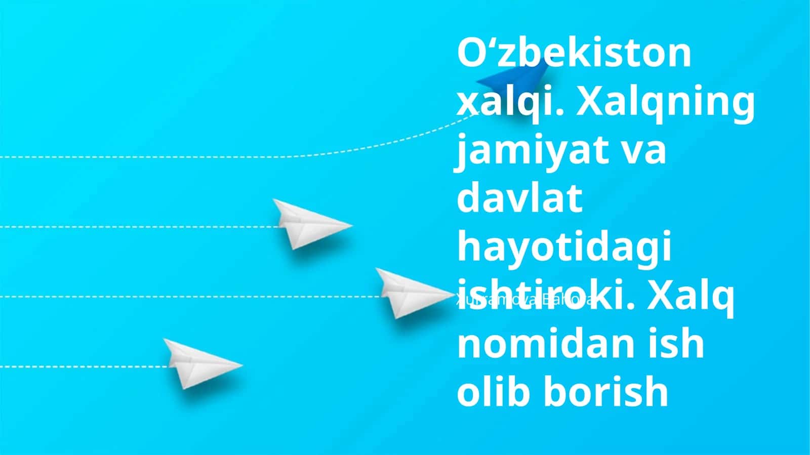 Oʻzbekiston xalqi: jamiyat va davlat hayotidagi ishtiroki