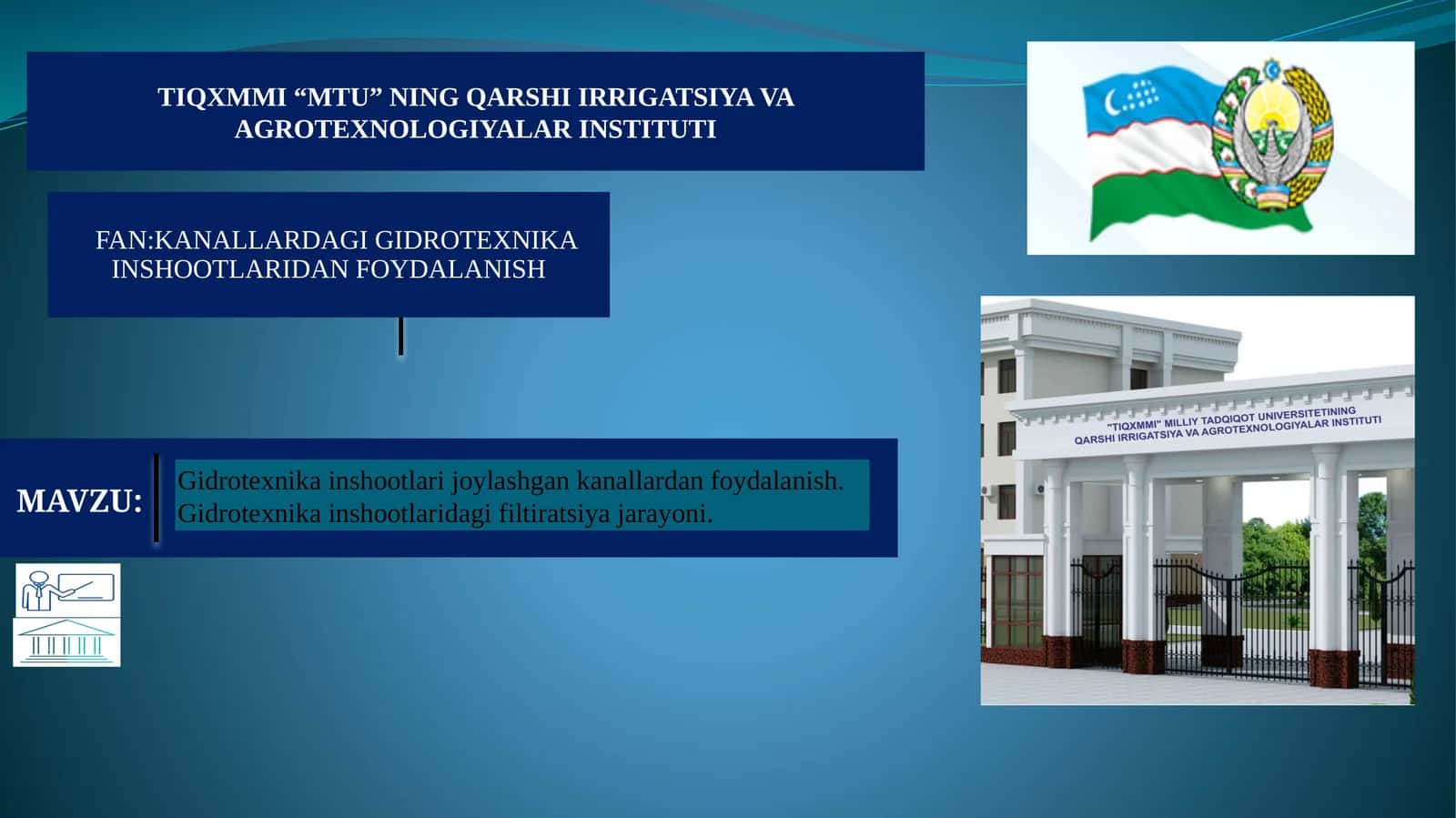 Gidrotexnika inshootlaridan foydalanish