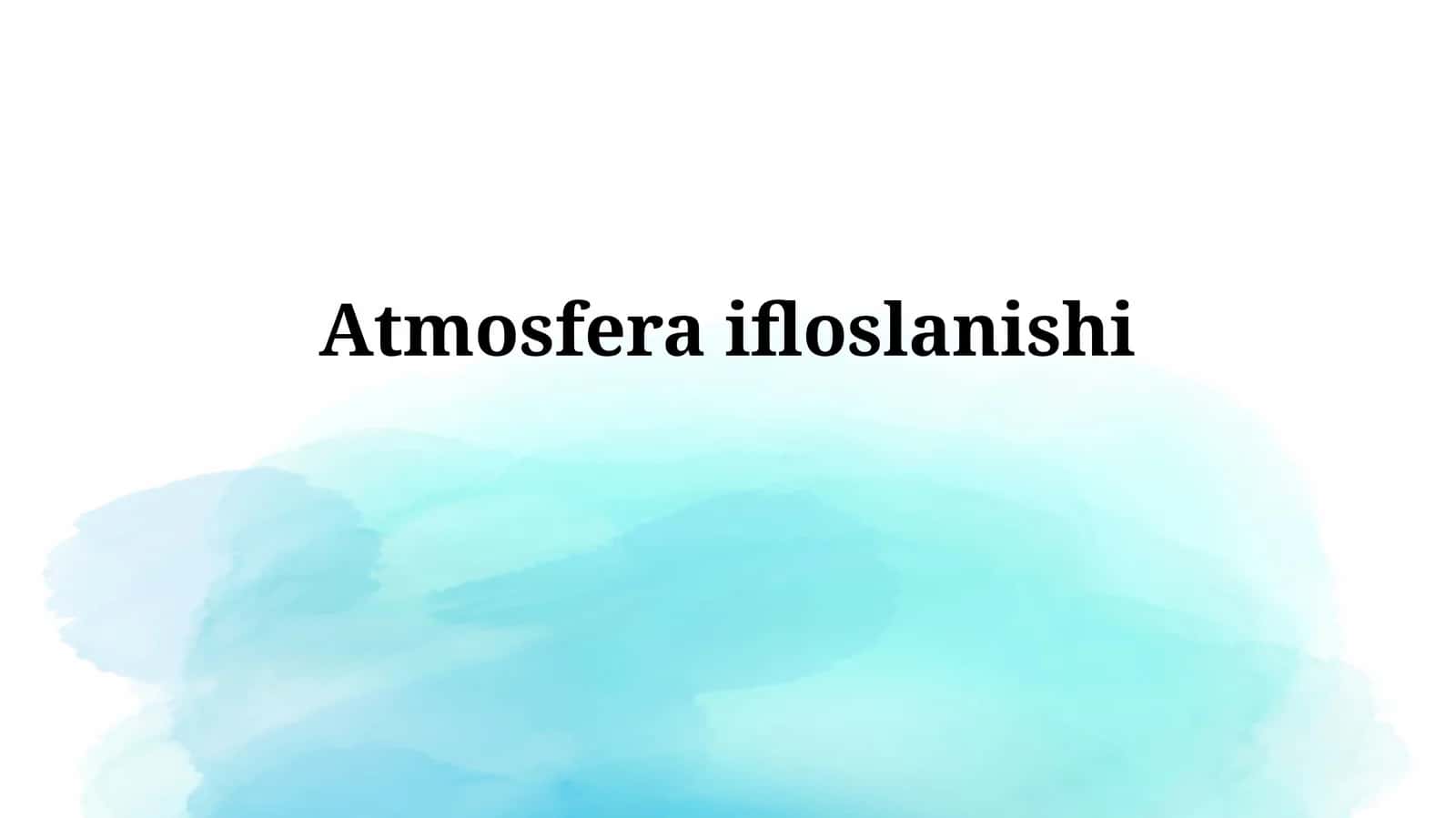 Atmosfera ifloslanishi