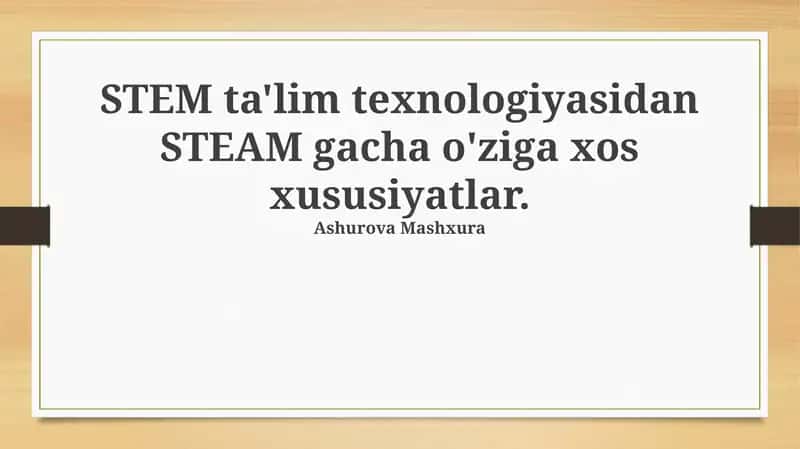STEMdan STEAMga