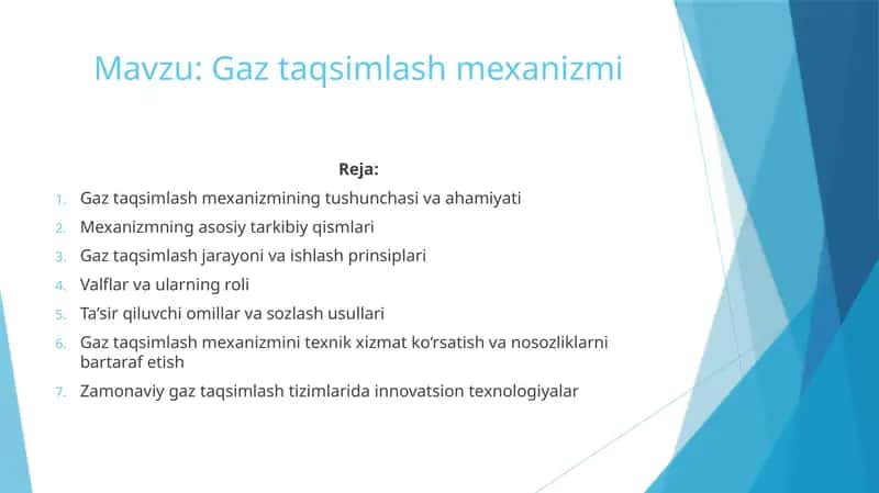 Gaz taqsimlash mexanizmi