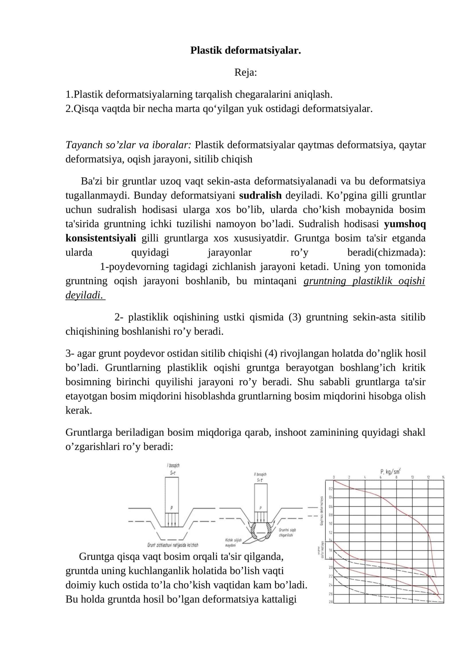 Plаstik defоrmаtsiyalаr
