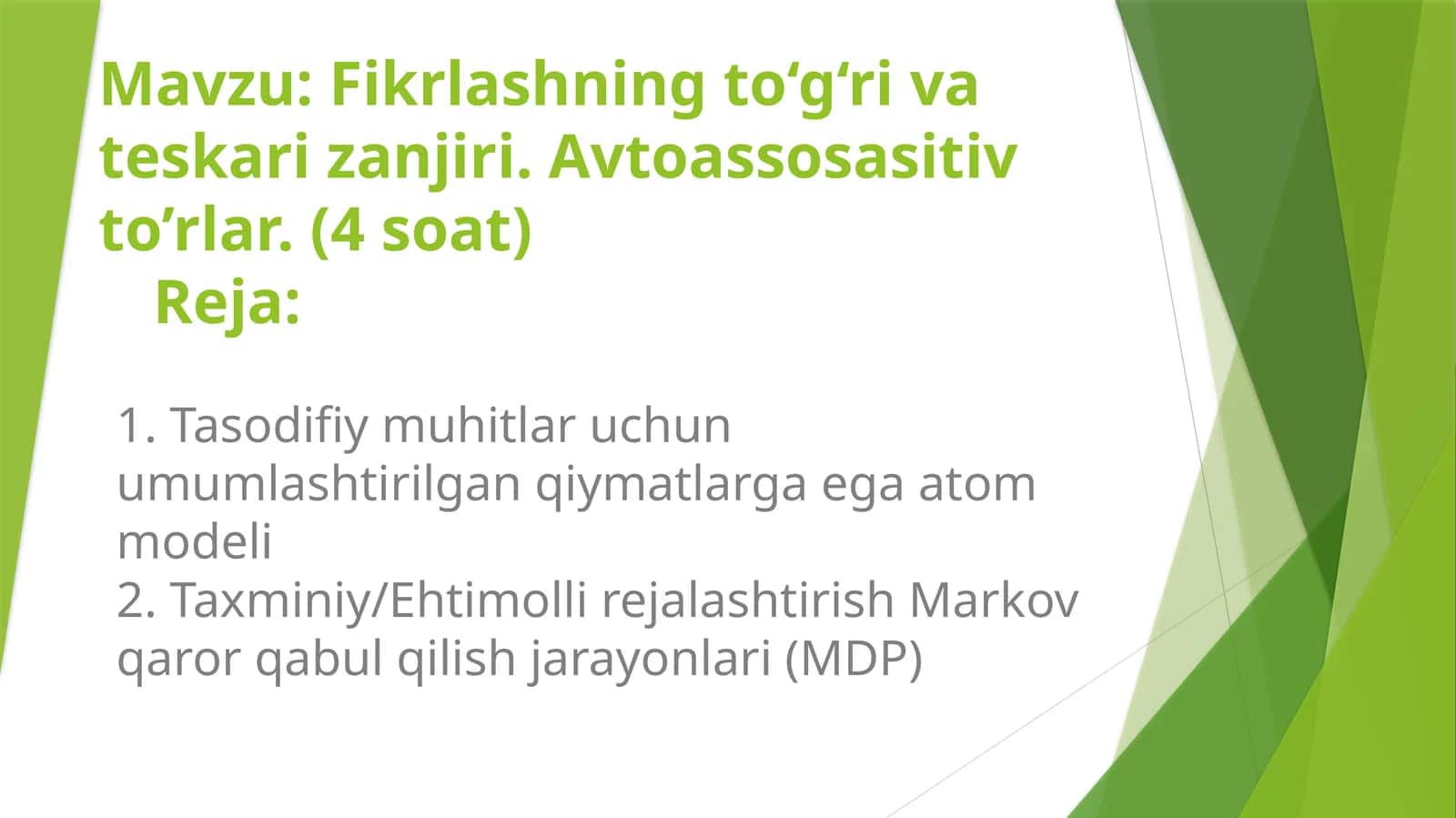 Fikrlashning to‘g‘ri va teskarizan jiri