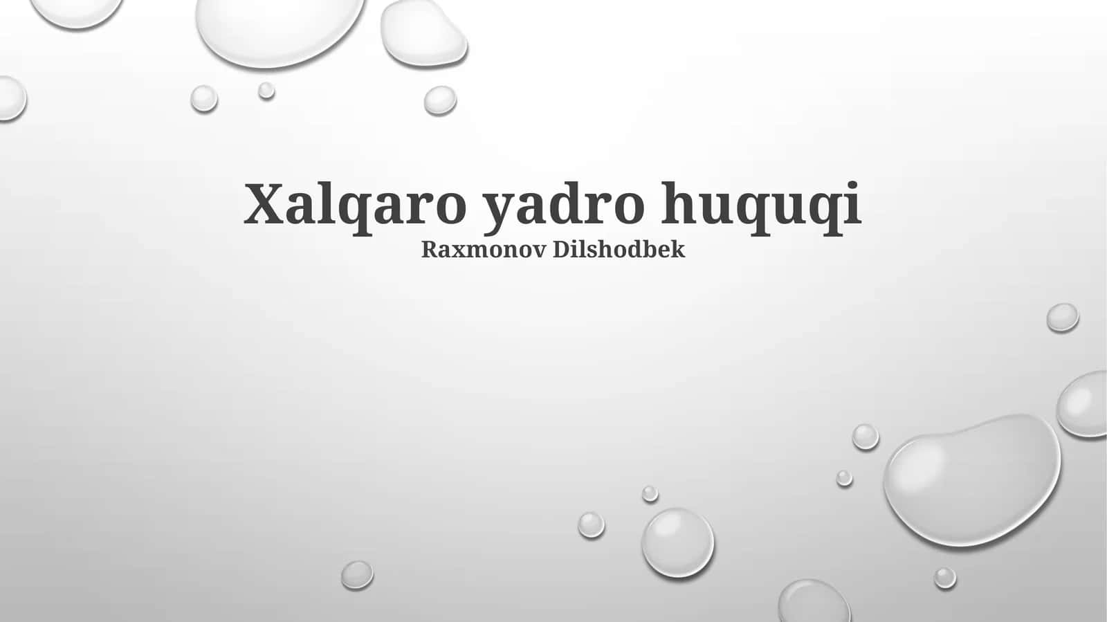 Xalqaro yadro huquqi