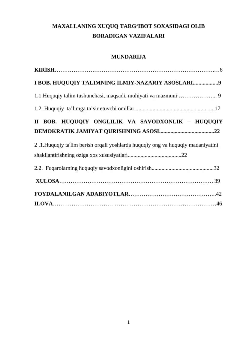 Huquqiy talimning ilmiy-nazariy asoslari