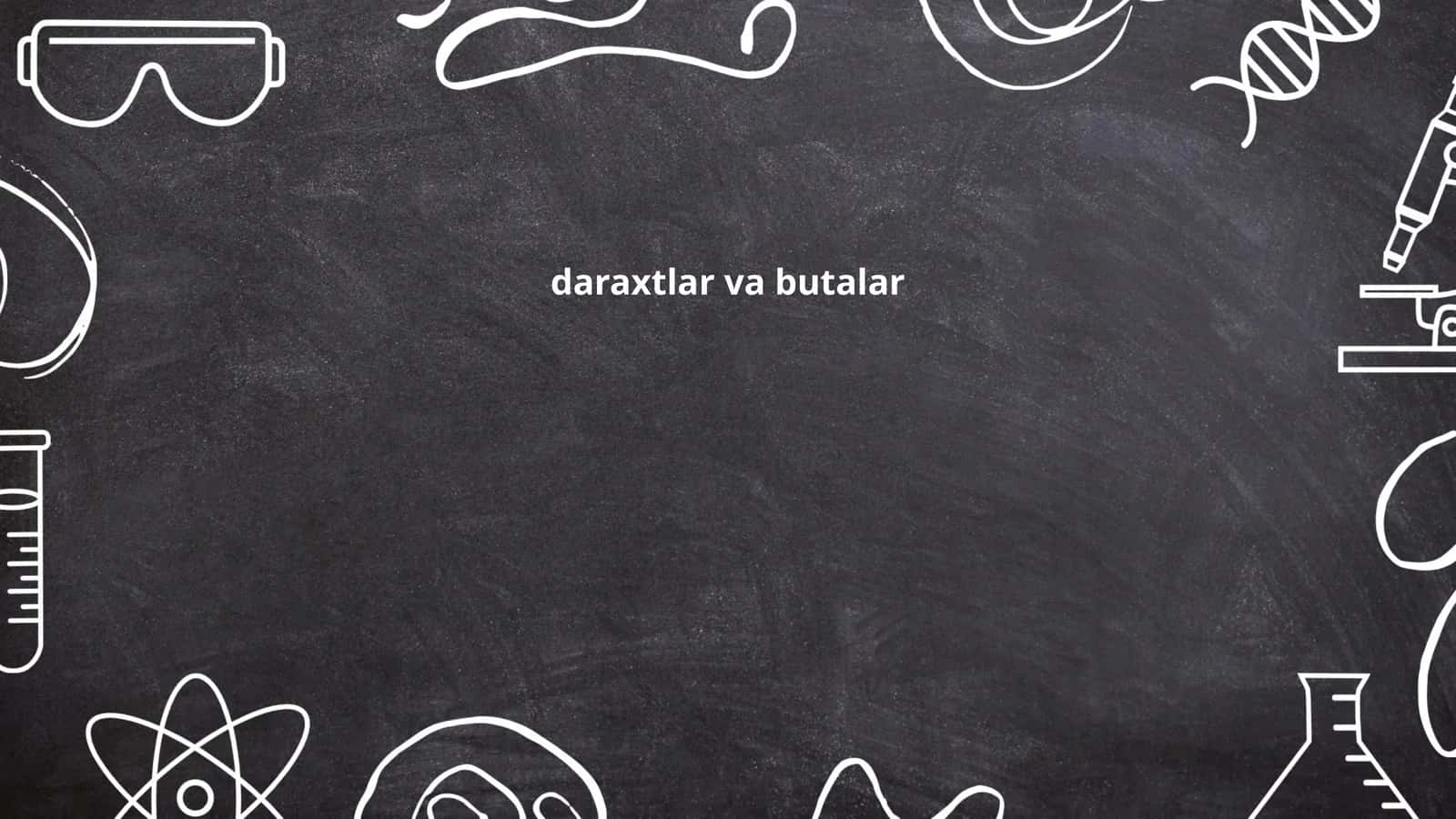 Daraxtlar va Butalar