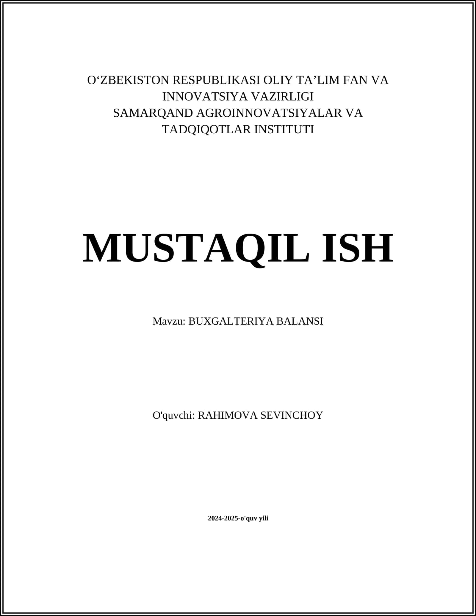 Buxgalteriya balansi
