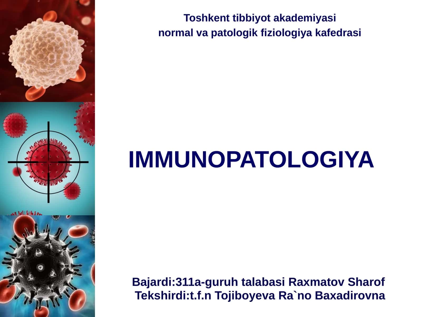 IMMUNOPATOLOGIYA. Immunitet tanqisligi