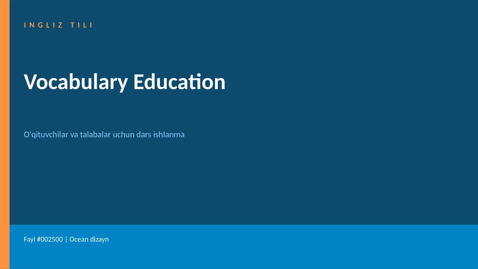 Vocabulary Education