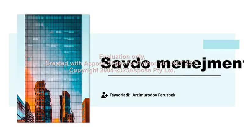 Savdo Menejmenti