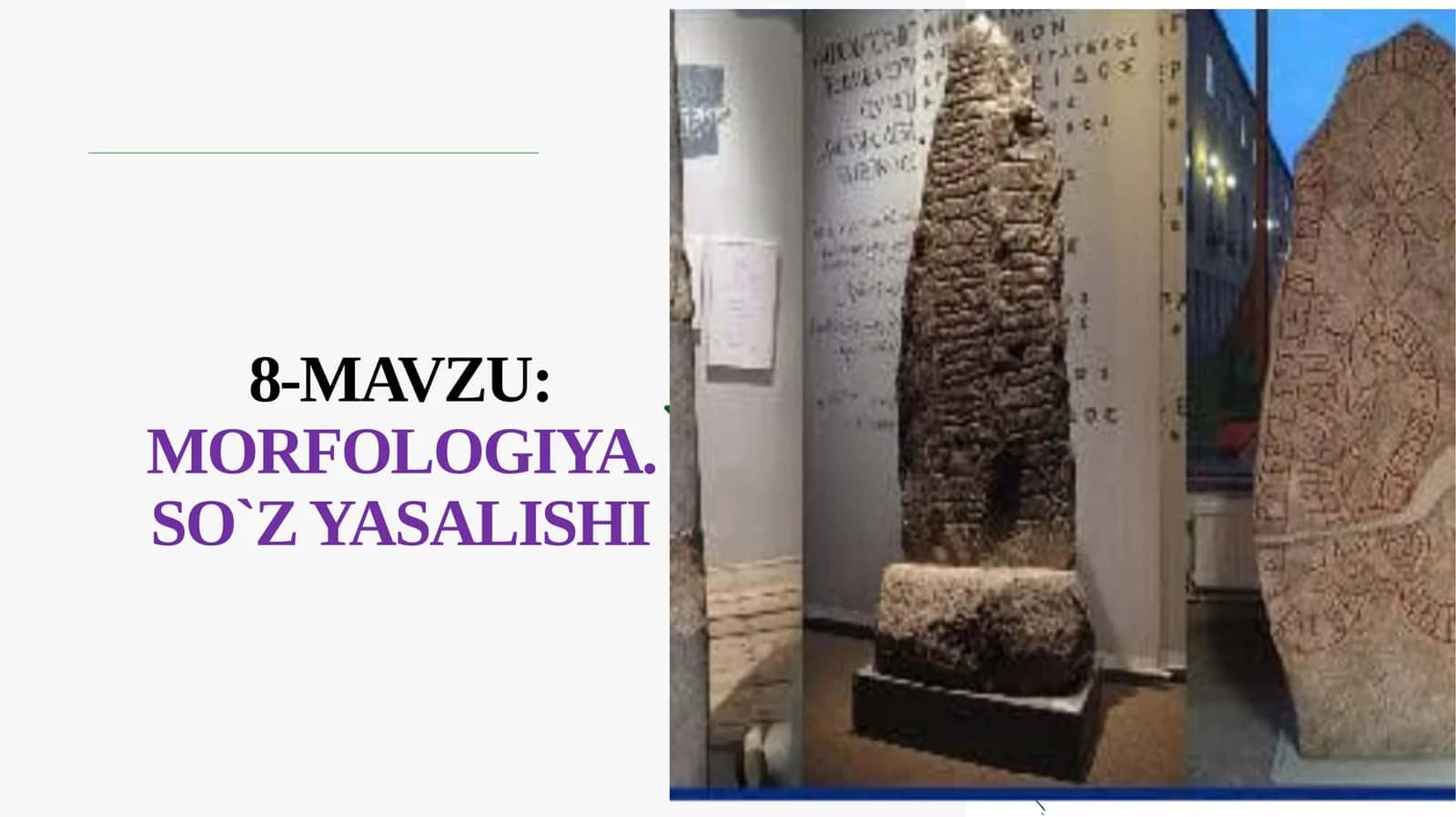 MORFOLOGIYA. SO`Z YASALISHI