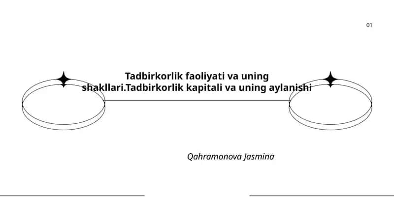 Tadbirkorlik faoliyati va uning shakllari